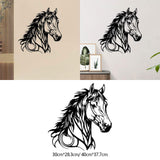 Maxbell 2x Horse Head Metal Art Artistic Gifts Wall Hanging for Bedroom Outdoor Barn 30cmx28.3cm