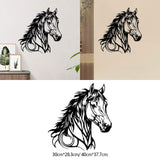 Maxbell 2x Horse Head Metal Art Artistic Gifts Wall Hanging for Bedroom Outdoor Barn 30cmx28.3cm