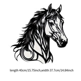 Maxbell 2x Horse Head Metal Art Artistic Gifts Wall Hanging for Bedroom Outdoor Barn 40cmx37.7cm