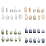 Maxbell 10Pcs Glass Bud Vases Cute Mini Flower Vases for Farmhouse Bookshelf Cabinet Transparent