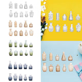 Maxbell 10Pcs Glass Bud Vases Cute Mini Flower Vases for Farmhouse Bookshelf Cabinet Transparent