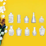 Maxbell 10Pcs Glass Bud Vases Cute Mini Flower Vases for Farmhouse Bookshelf Cabinet Transparent