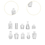 Maxbell 10Pcs Glass Bud Vases Cute Mini Flower Vases for Farmhouse Bookshelf Cabinet Transparent
