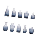 Maxbell 10Pcs Glass Bud Vases Cute Mini Flower Vases for Farmhouse Bookshelf Cabinet Blue