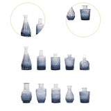 Maxbell 10Pcs Glass Bud Vases Cute Mini Flower Vases for Farmhouse Bookshelf Cabinet Blue