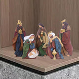Maxbell Nativity Scene Ornament Set Resin Statue Art Craft for Office Shelf Festival