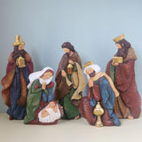 Maxbell Nativity Scene Ornament Set Resin Statue Art Craft for Office Shelf Festival