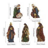 Maxbell Nativity Scene Ornament Set Resin Statue Art Craft for Office Shelf Festival