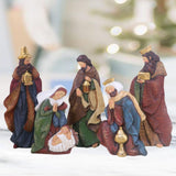 Maxbell Nativity Scene Ornament Set Resin Statue Art Craft for Office Shelf Festival