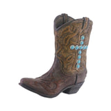 Maxbell Resin Vase Boot Shaped Vase Mini Flower Vase for Living Room Balcony Bedroom