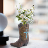 Maxbell Resin Vase Boot Shaped Vase Mini Flower Vase for Living Room Balcony Bedroom
