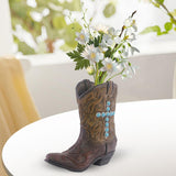 Maxbell Resin Vase Boot Shaped Vase Mini Flower Vase for Living Room Balcony Bedroom