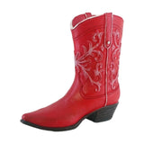 Maxbell Resin Vase Cowgirl Boot Vase Cute Dried Flower Vase for Farmhouse Book Shelf Red