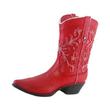 Maxbell Resin Vase Cowgirl Boot Vase Cute Dried Flower Vase for Farmhouse Book Shelf Red