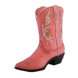 Maxbell Resin Vase Cowgirl Boot Vase Cute Dried Flower Vase for Farmhouse Book Shelf Pink