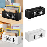 Maxbell Mail Holder Box Wall Mounted Rustic Letter Holders for Farmhouse Home Office Black