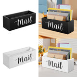 Maxbell Mail Holder Box Wall Mounted Rustic Letter Holders for Farmhouse Home Office Black