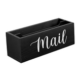 Maxbell Mail Holder Box Wall Mounted Rustic Letter Holders for Farmhouse Home Office Black