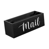 Maxbell Mail Holder Box Wall Mounted Rustic Letter Holders for Farmhouse Home Office Black