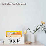 Maxbell Mail Holder Box Wall Mounted Rustic Letter Holders for Farmhouse Home Office White