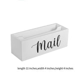 Maxbell Mail Holder Box Wall Mounted Rustic Letter Holders for Farmhouse Home Office White