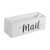Maxbell Mail Holder Box Wall Mounted Rustic Letter Holders for Farmhouse Home Office White