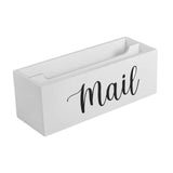 Maxbell Mail Holder Box Wall Mounted Rustic Letter Holders for Farmhouse Home Office White