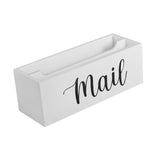 Maxbell Mail Holder Box Wall Mounted Rustic Letter Holders for Farmhouse Home Office White