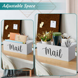 Maxbell Mail Holder Box Wall Mounted Rustic Letter Holders for Farmhouse Home Office White