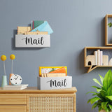 Maxbell Mail Holder Box Wall Mounted Rustic Letter Holders for Farmhouse Home Office White