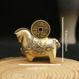 Maxbell Horse Statue Crafts Creative Feng Shui Decor for Tabletop Office Living Room