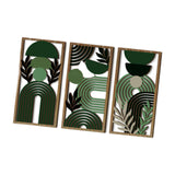 Maxbell 3Pcs Geometric Wood Wall Art Decor Boho Hanging for Indoor Bedroom Apartment