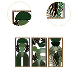 Maxbell 3Pcs Geometric Wood Wall Art Decor Boho Hanging for Indoor Bedroom Apartment
