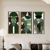 Maxbell 3Pcs Geometric Wood Wall Art Decor Boho Hanging for Indoor Bedroom Apartment
