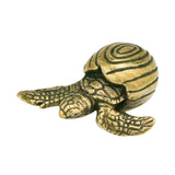 Maxbell Turtle Statue Decorative Home Decor Brass Ornament for Bookshelf Home Office