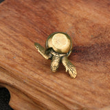 Maxbell Turtle Statue Decorative Home Decor Brass Ornament for Bookshelf Home Office