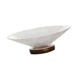 Maxbell Decorative Bowl Glass Snacks Fruit Basket for Countertop Home Breads Snacks