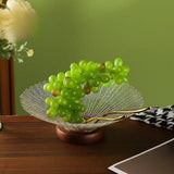 Maxbell Decorative Bowl Glass Snacks Fruit Basket for Countertop Home Breads Snacks