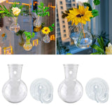 Maxbell Plant Propagation Bulbs with Suction Cup Hooks for Living Room Flowers Decor 2Pcs