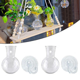 Maxbell Plant Propagation Bulbs with Suction Cup Hooks for Living Room Flowers Decor 2Pcs