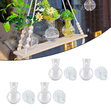 Maxbell Plant Propagation Bulbs with Suction Cup Hooks for Living Room Flowers Decor 4Pcs