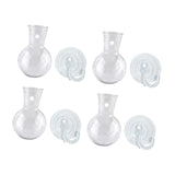 Maxbell Plant Propagation Bulbs with Suction Cup Hooks for Living Room Flowers Decor 4Pcs