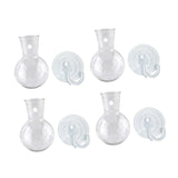 Maxbell Plant Propagation Bulbs with Suction Cup Hooks for Living Room Flowers Decor 4Pcs