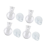 Maxbell Plant Propagation Bulbs with Suction Cup Hooks for Living Room Flowers Decor 4Pcs