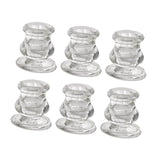 Maxbell 6 Pieces Tea Light Holder Clear Tealight Cups Holder for Ceremony Table