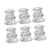 Maxbell 6 Pieces Tea Light Holder Clear Tealight Cups Holder for Ceremony Table