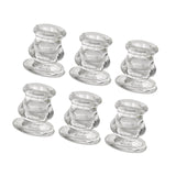 Maxbell 6 Pieces Tea Light Holder Clear Tealight Cups Holder for Ceremony Table
