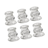 Maxbell 6 Pieces Tea Light Holder Clear Tealight Cups Holder for Ceremony Table