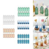Maxbell 12Pcs Glass Bud Vases Mini Flower Vases for Indoor Outdoor Shelf Living Room Clear