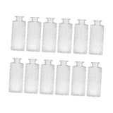 Maxbell 12Pcs Glass Bud Vases Mini Flower Vases for Indoor Outdoor Shelf Living Room Clear